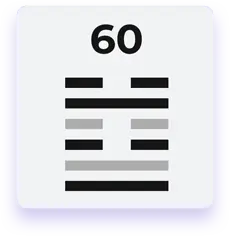 hexagram 60 from the aiching app